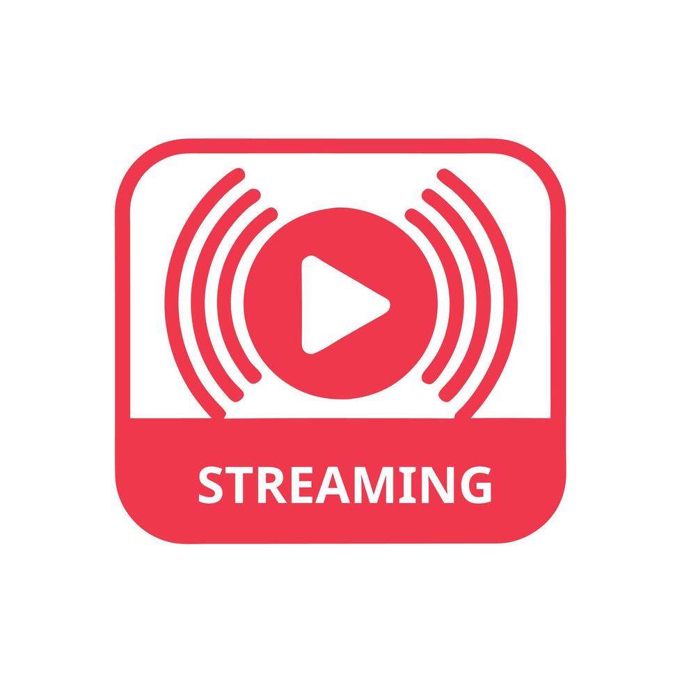 Streaming icon illustration vector
