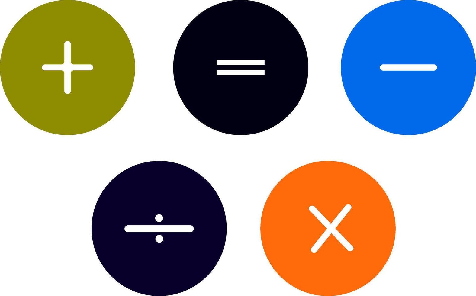 Calculator icon set symbols. calculator app design icons for web, smartphone, tablets and computer. vector