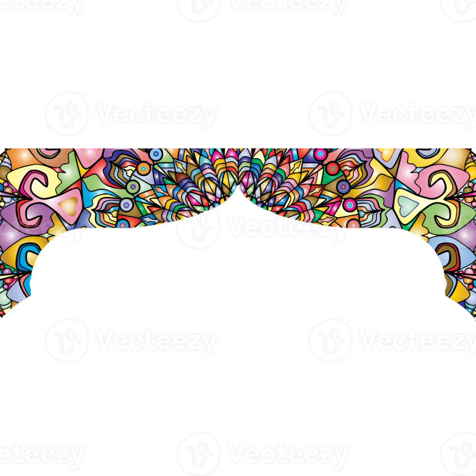 Decorative Islamic pattern border png