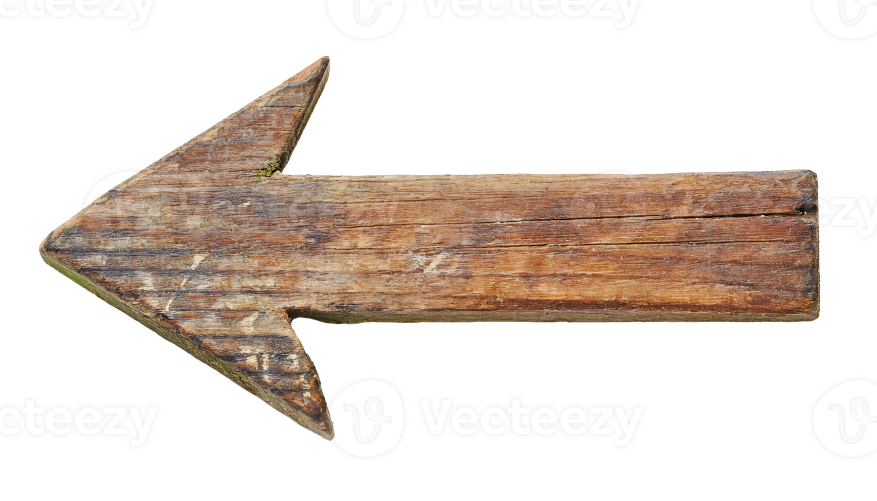 rustic wooden arrow sign pointing left with weathered texture isolated on background png