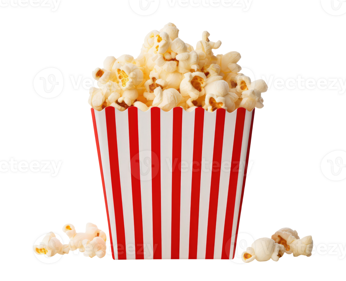 Box with popcorn png