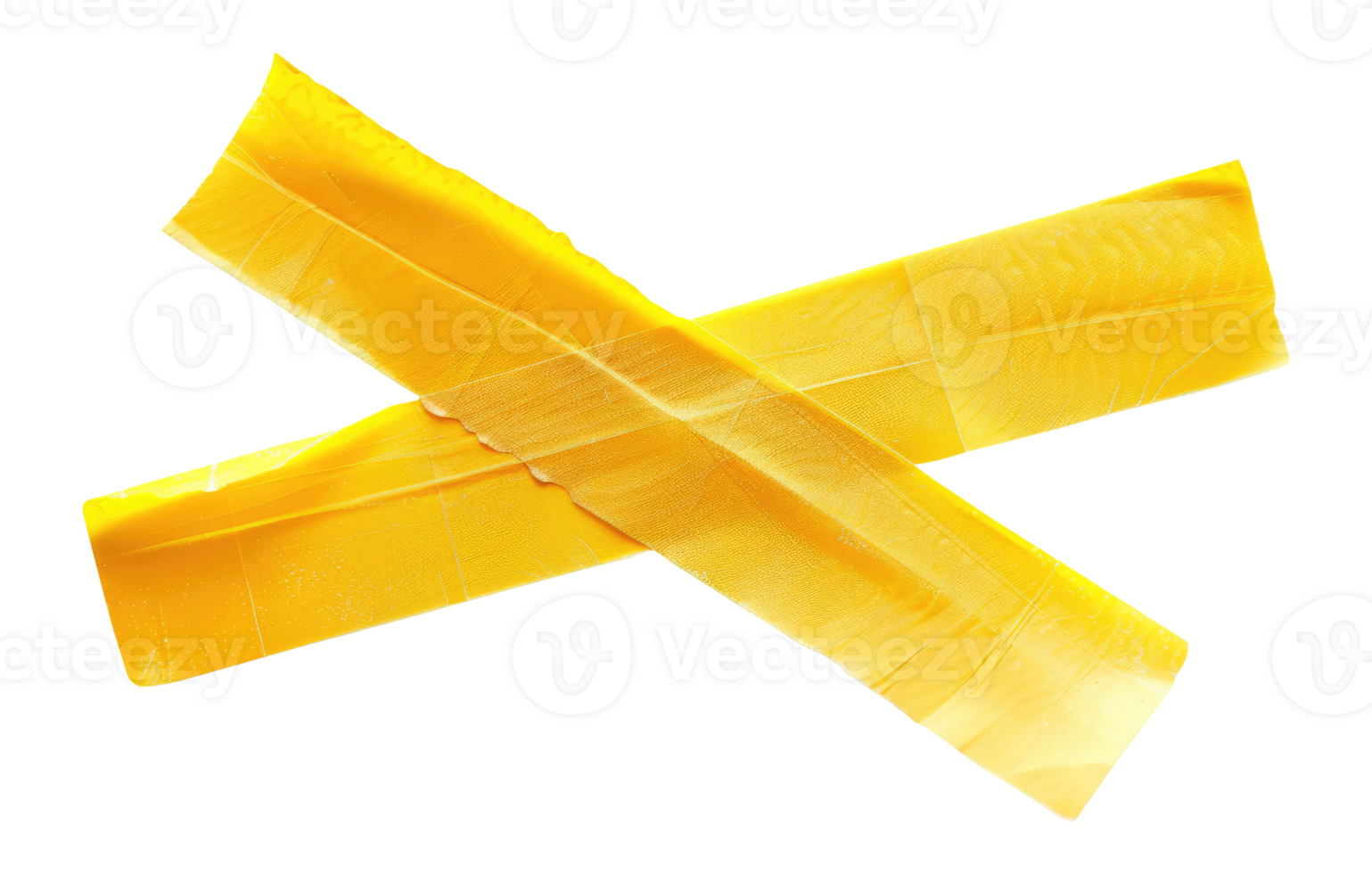 Cross of yellow tape pieces png