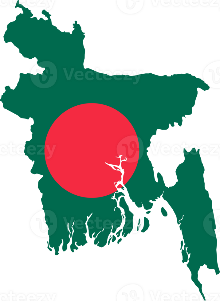 Bangladesh fills with flag transparent map png