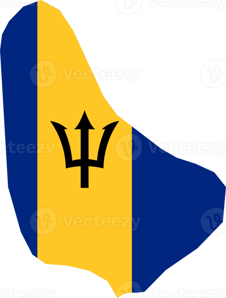 Barbados fills with flag transparent map png