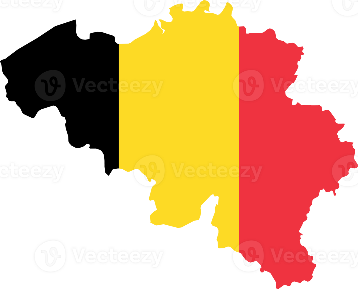 Belgium fills with flag transparent map png