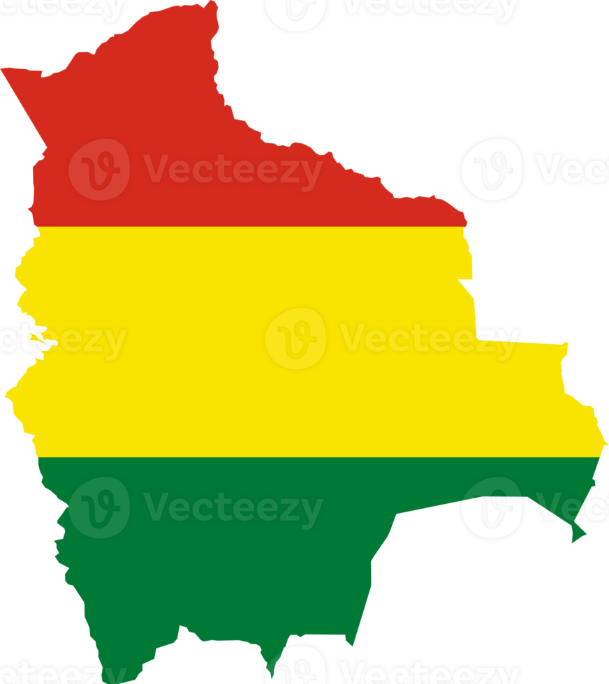 Bolivia fills with flag transparent map png