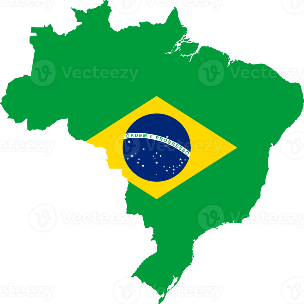 Brazil fills with flag transparent map png