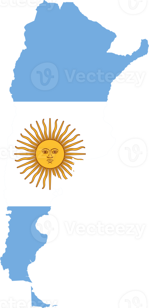 Argentina fills with flag transparent map png
