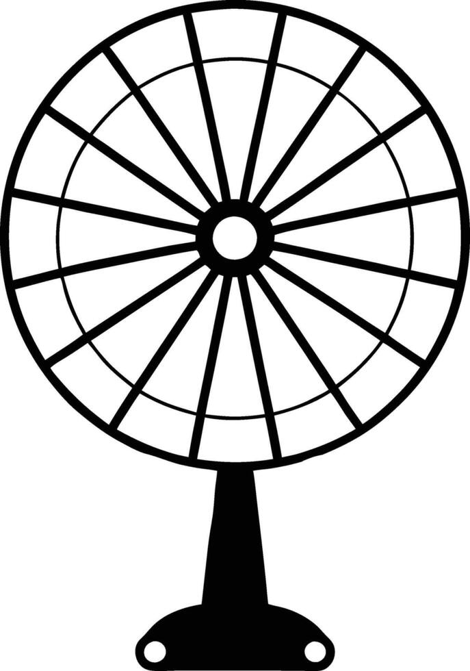 Table Fan silhouette illustration vector