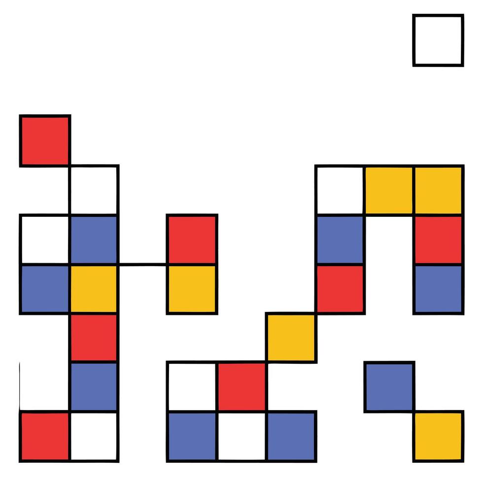 Abstract Geometric Colorful Block Puzzle Design Artwork vector