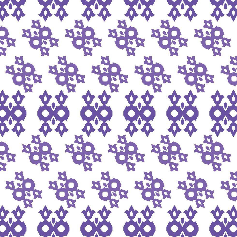 Purple Seamless Modern Floral Pattern vector
