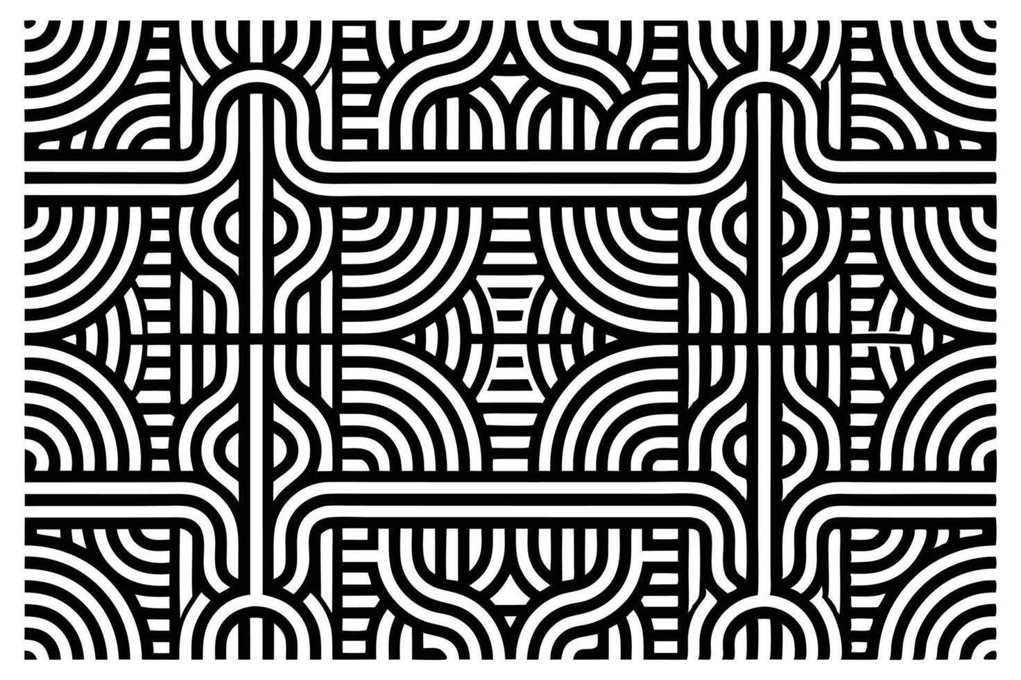 Stylish Art Deco Cube Pattern with Geometric Shapes vector