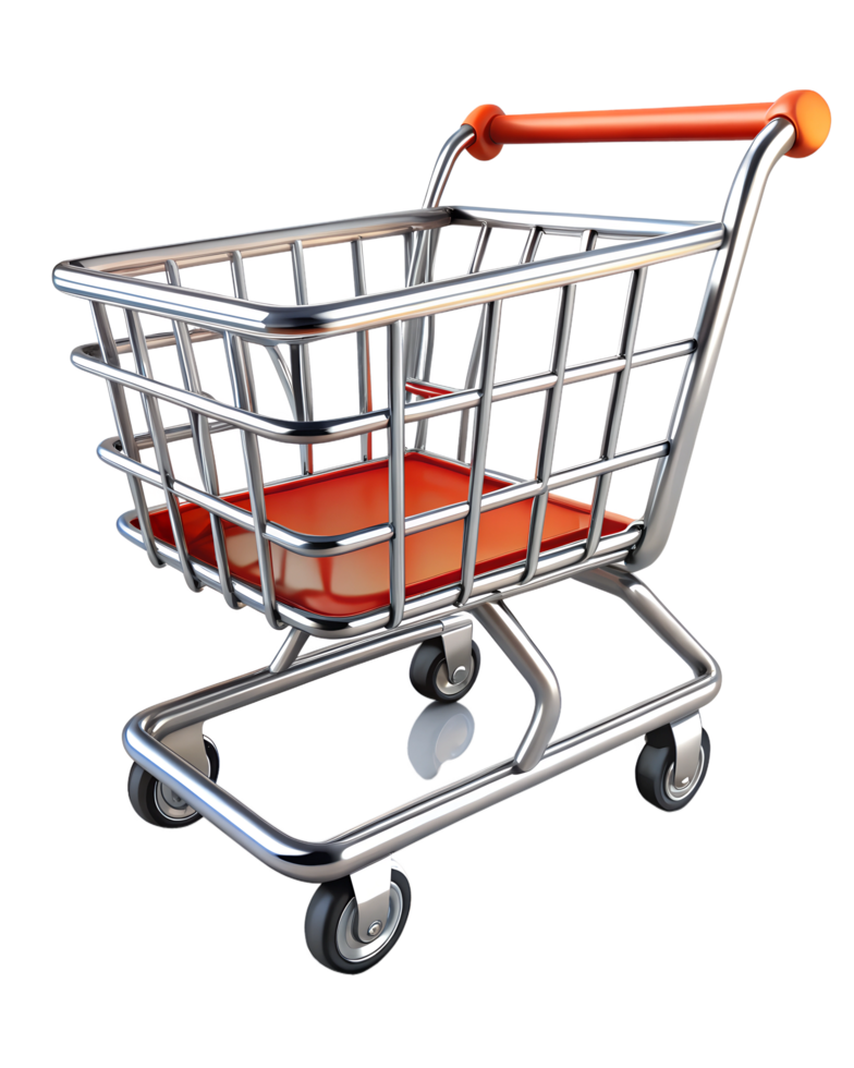 3d shopping cart png
