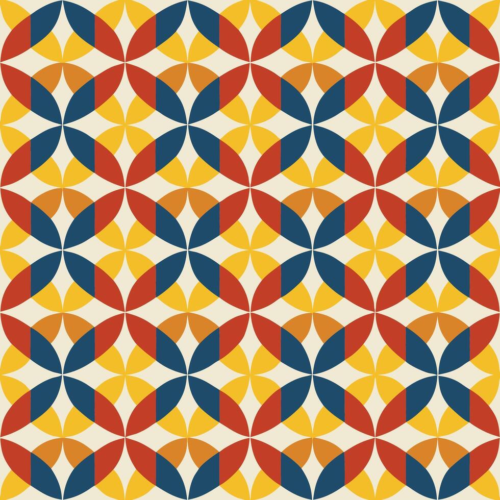 Abstract Geometric Pattern with Coloring Shapes vector