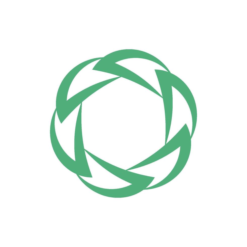 Abstract Circle Green Leaf Logo Template Illustration Design. EPS 10. vector