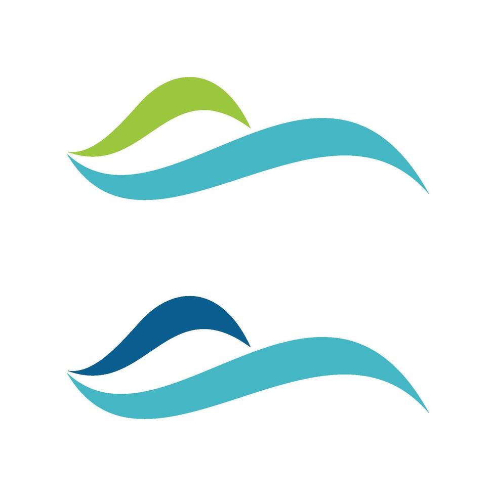 Set Abstract Blue Water Swoosh Logo Template Illustration Design. EPS 10. vector