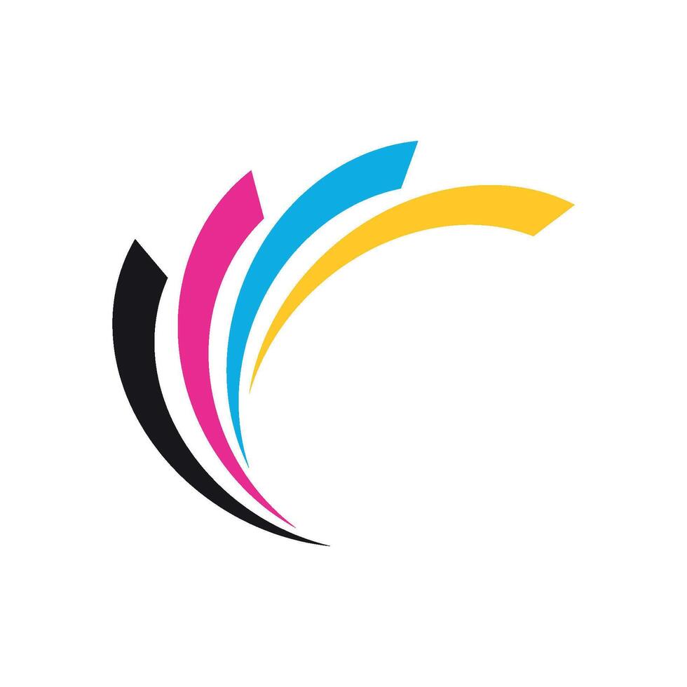 Abstract Printing Swoosh Logo Template Illustration Design. EPS 10. vector
