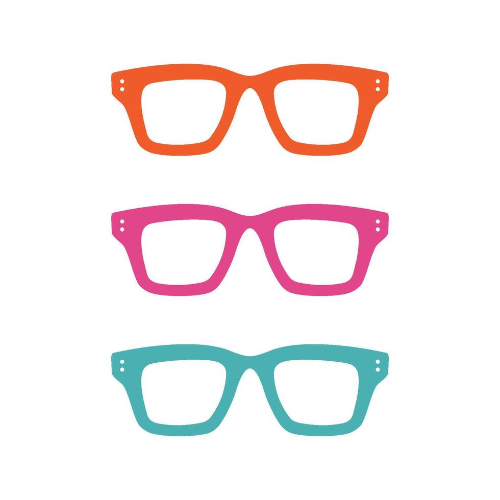 Colorful Geek Glasses Logo Template Illustration Design. EPS 10. vector