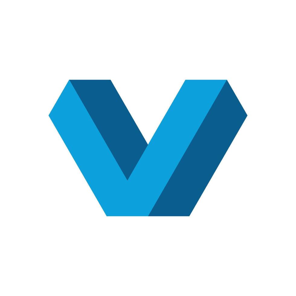 3D V Letter Logo Template Illustration Design. EPS 10. vector