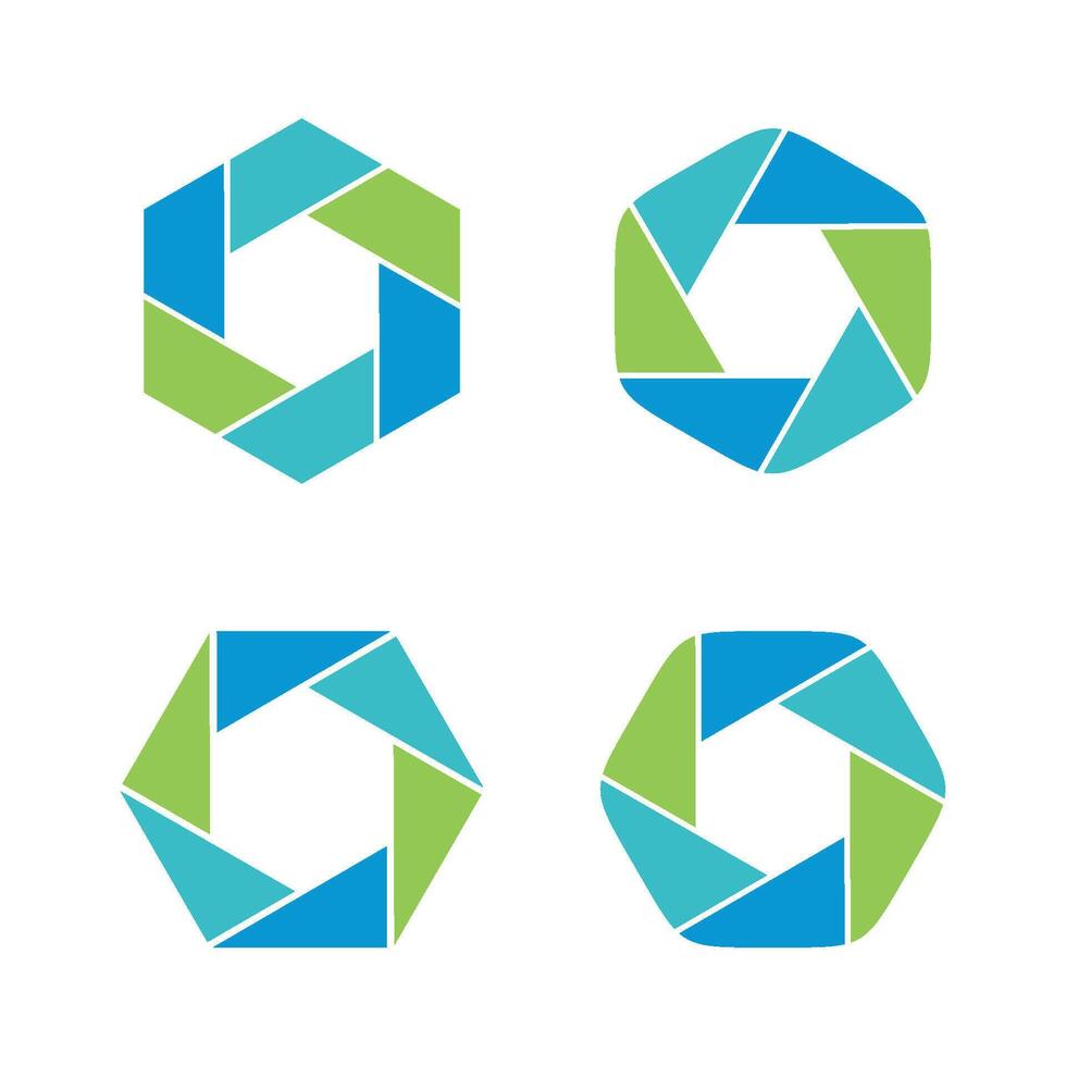 Set Lens, Shutter Photography Logo Template Illustration Design. EPS 10. vector