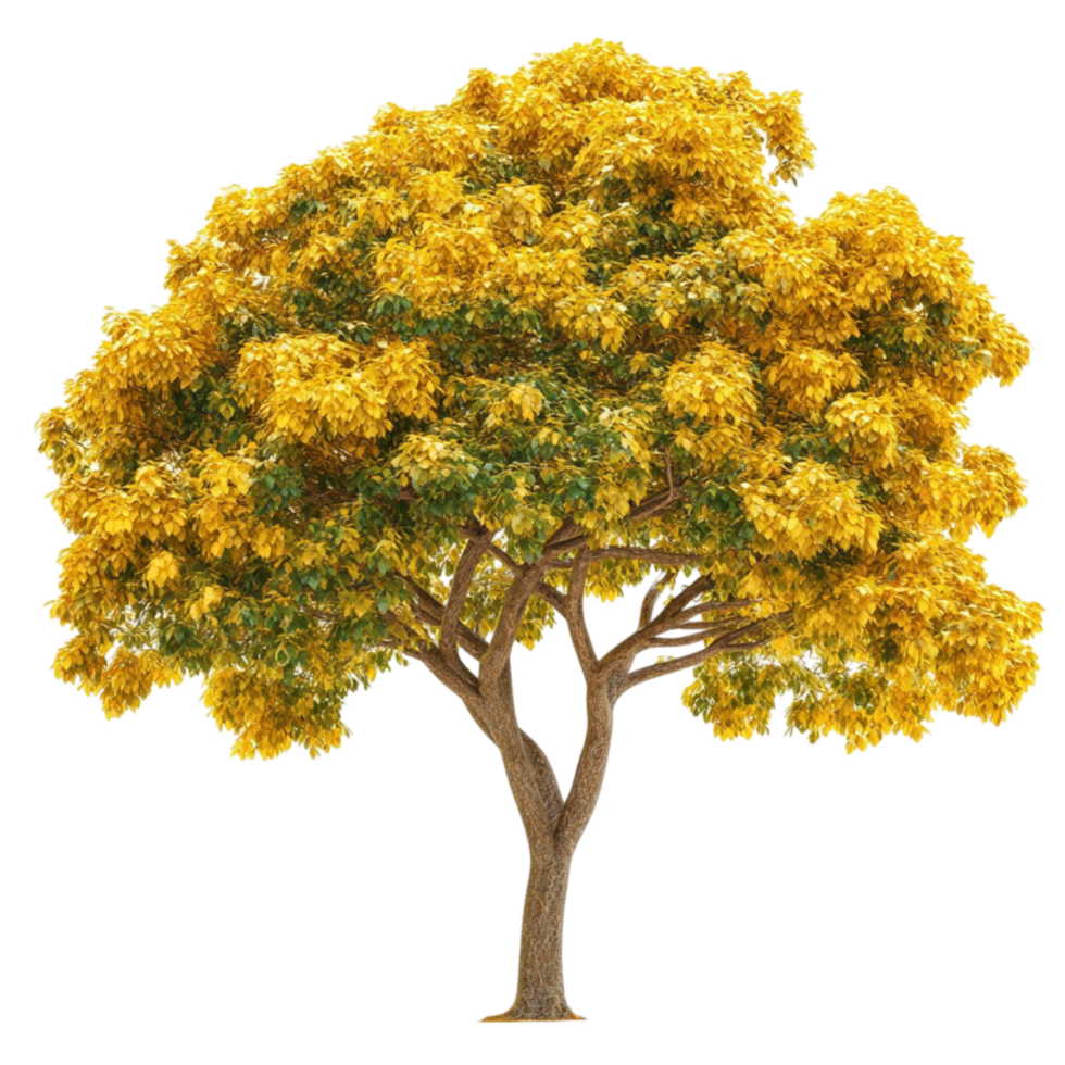 Yellow Tree on Transparent Background png