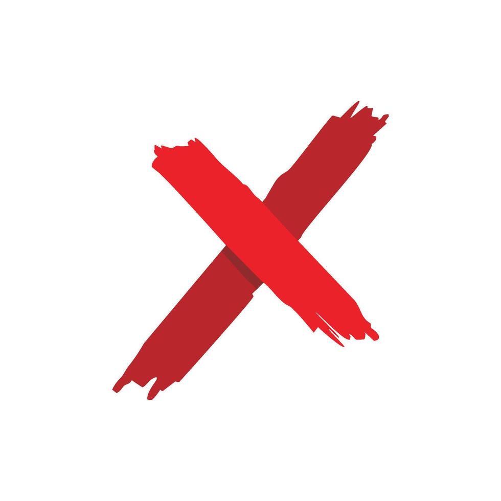 Red X Letter Logo Template Illustration Design. vector