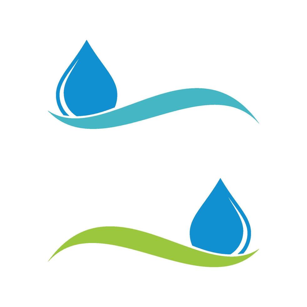 Drop Water and Flow Swoosh Logo Template Illustration Design. EPS 10. vector