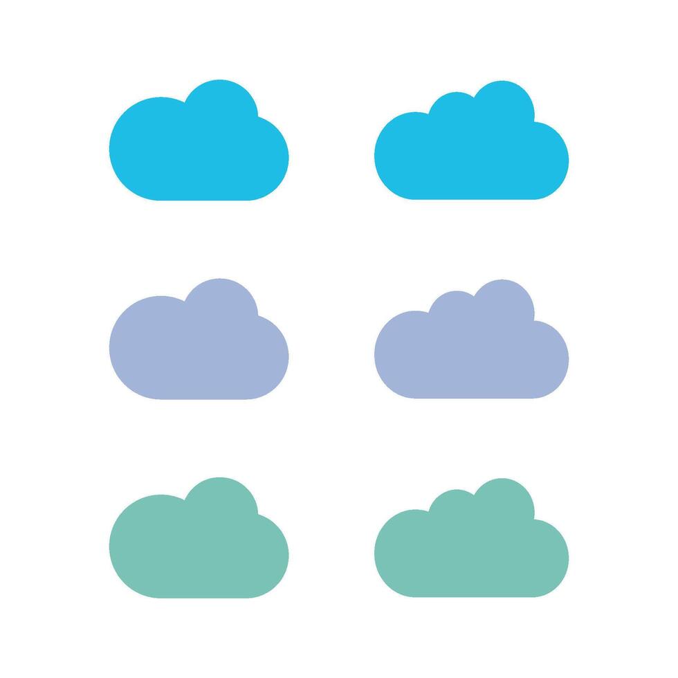 Set Cloud Logo Template Illustration Design. EPS 10. vector