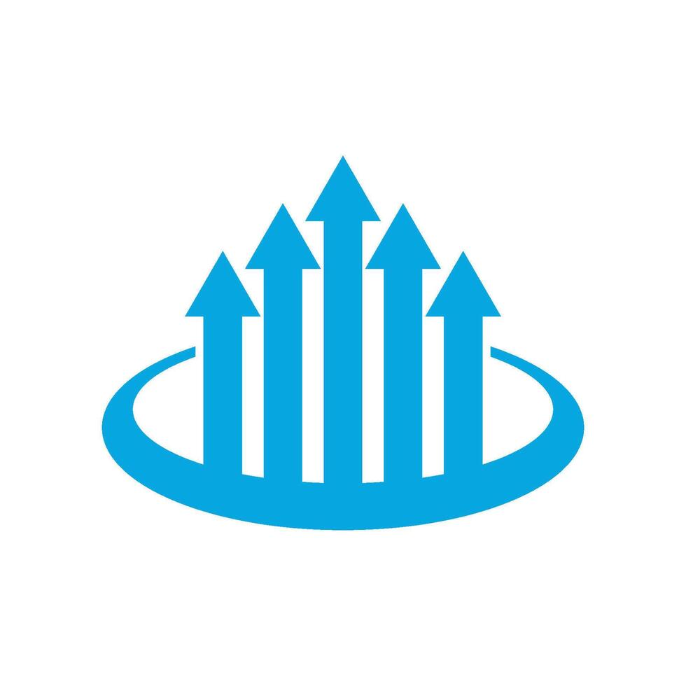 Blue Up Arrow Logo Template Illustration Design. EPS 10. vector