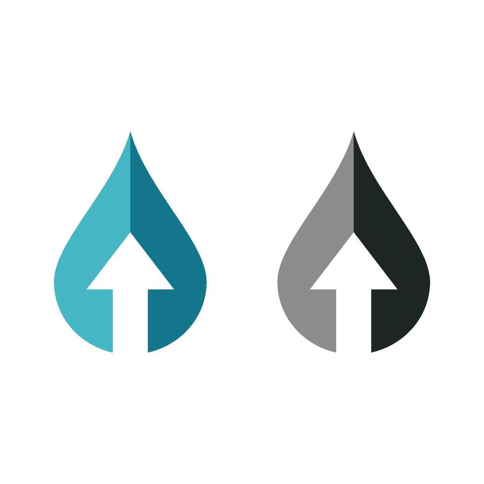 Arrow and Drop Water Logo Template Illustration Design. EPS 10. vector