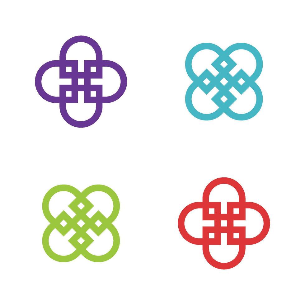 Abstract Decorative Flower logo template Illustration Design. vector