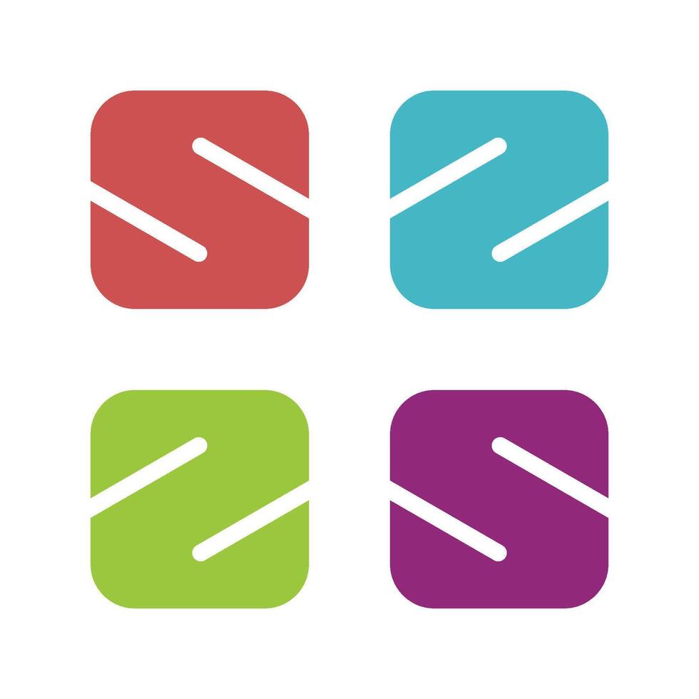 S Letter Square Logo Template Illustration Design. EPS 10. vector