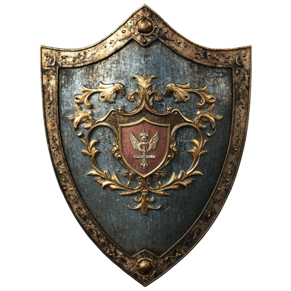Medieval Shield on Transparent Background png