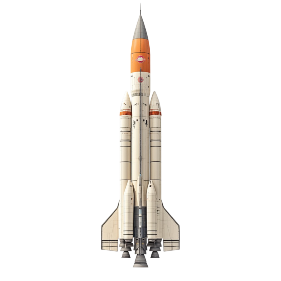 Futuristic Space Rocket Isolated png