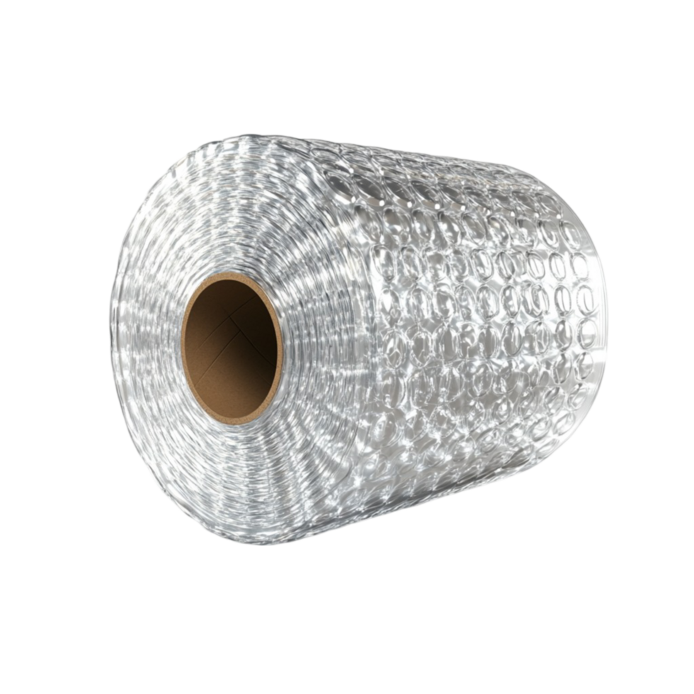 Sunlit Room with a Bubble Wrap Roll for Packing png