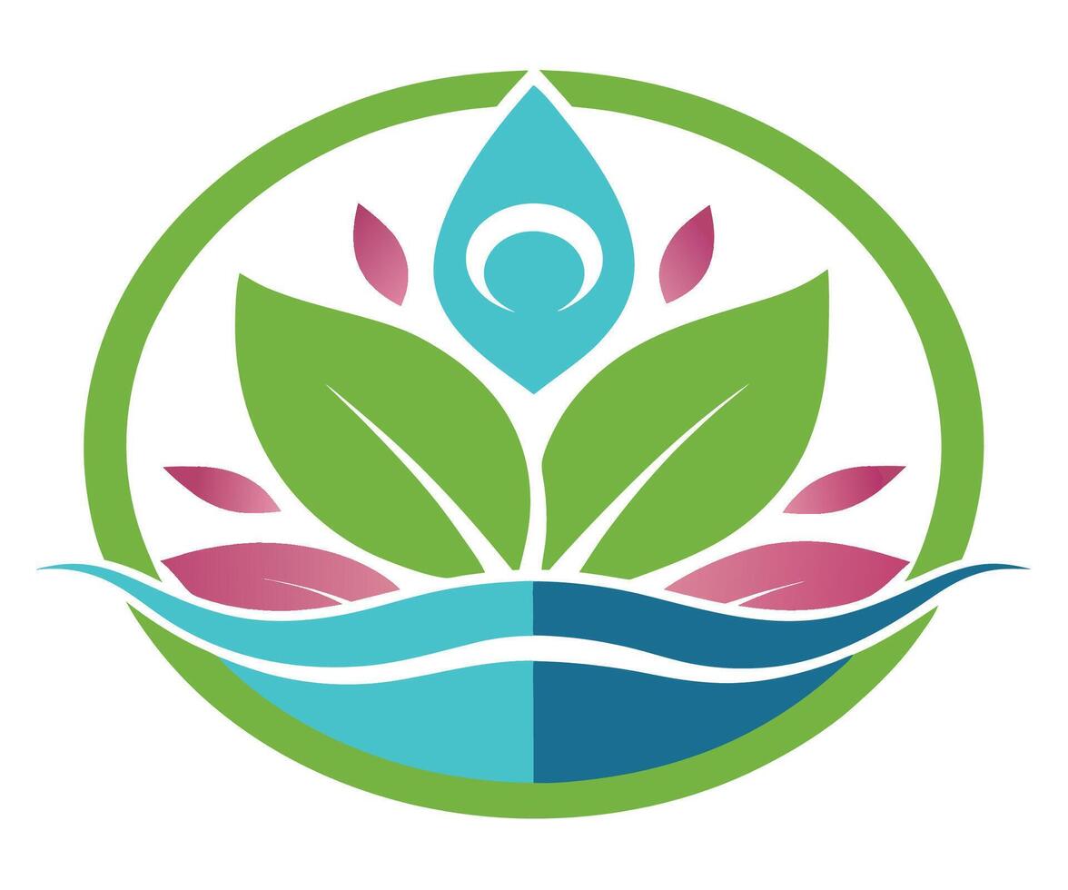 The logo for the spa and wellness center vector