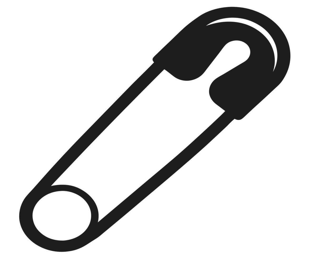 A black and white pin with a white background vector