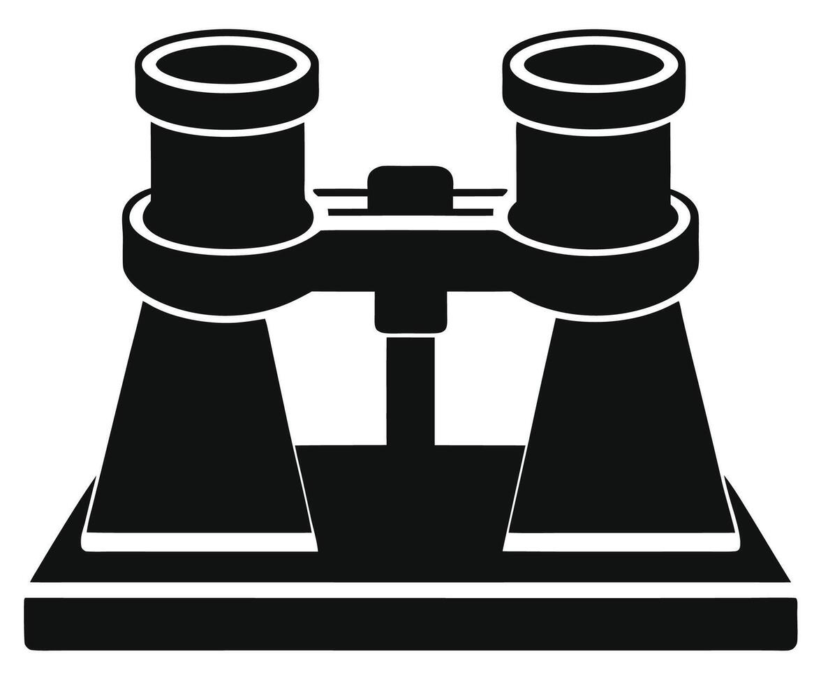 Binoculars icon in simple style illustration vector