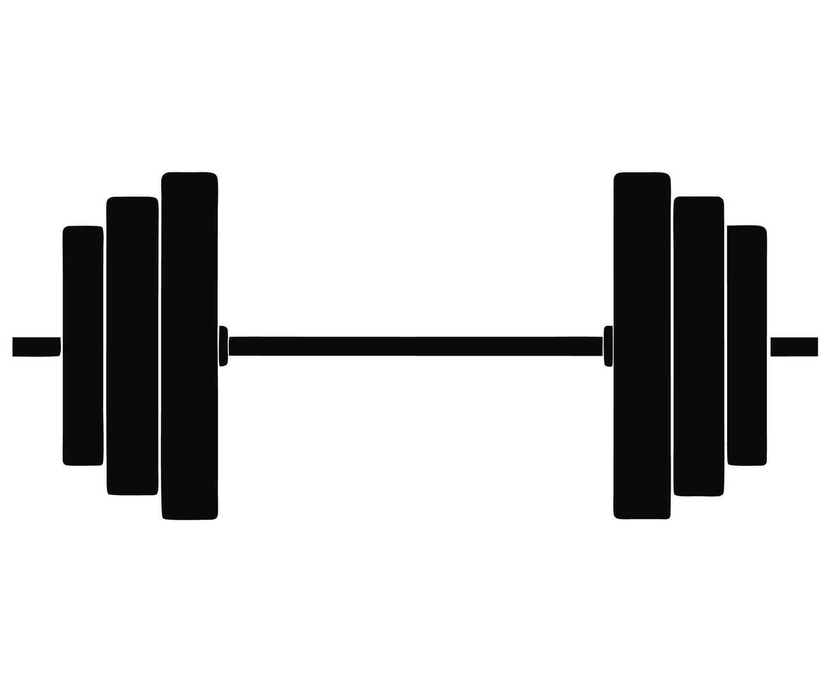 A barbell icon on a white background vector