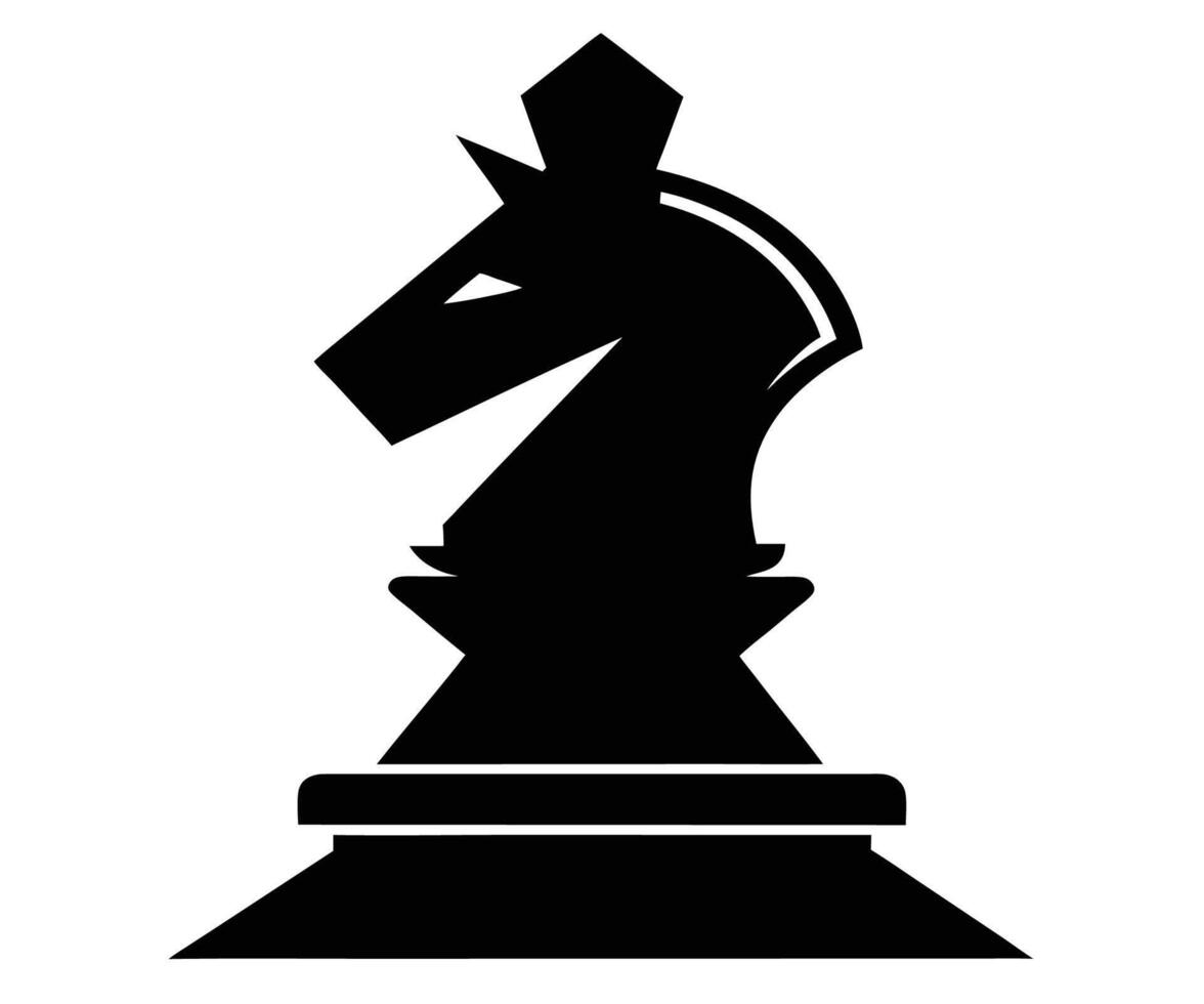 A black and white chess piece on a white background vector