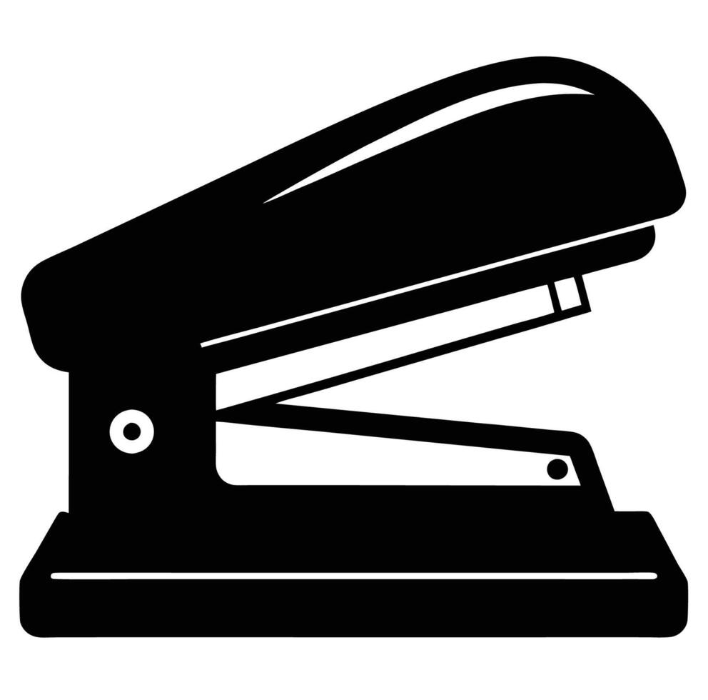 A black and white stapler on a white background vector