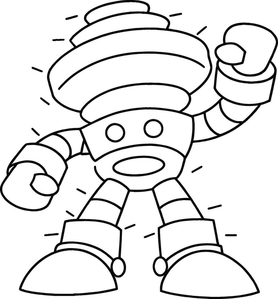 A robot coloring page for kids vector