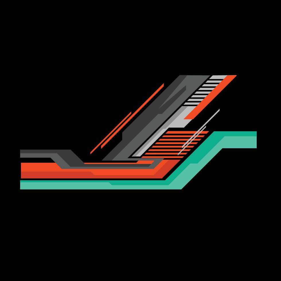 modern sticker design for cargo van racing car background vector