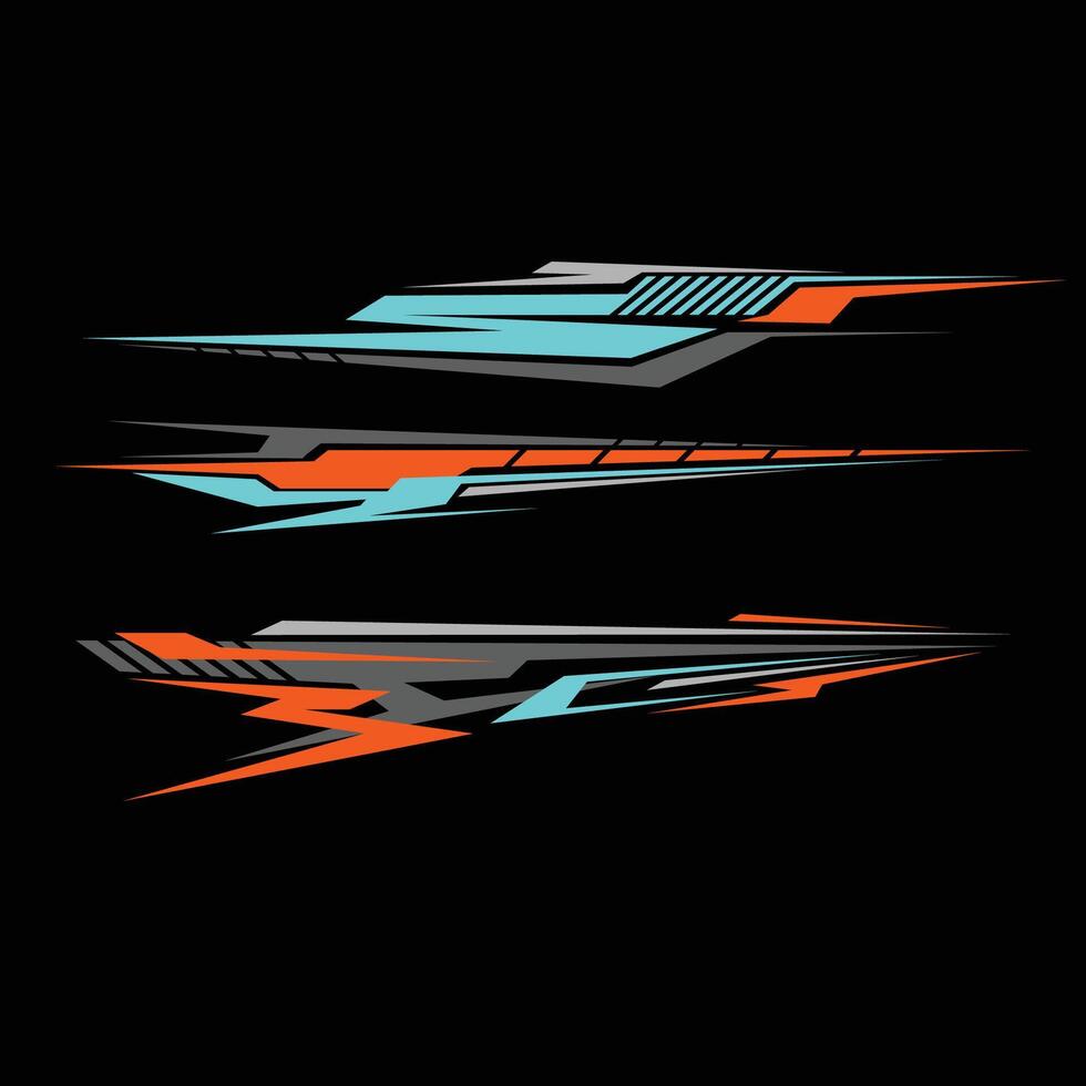 car body wrap stickers. modern stickers suitable for racing cars vector
