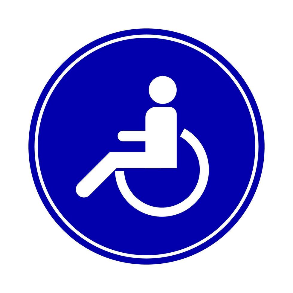Wheelchair path sign and symbol. vector