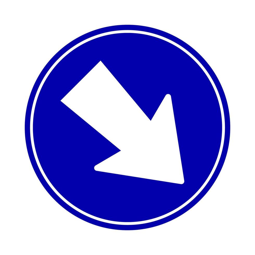 Pass on right only sign. road sign. vector