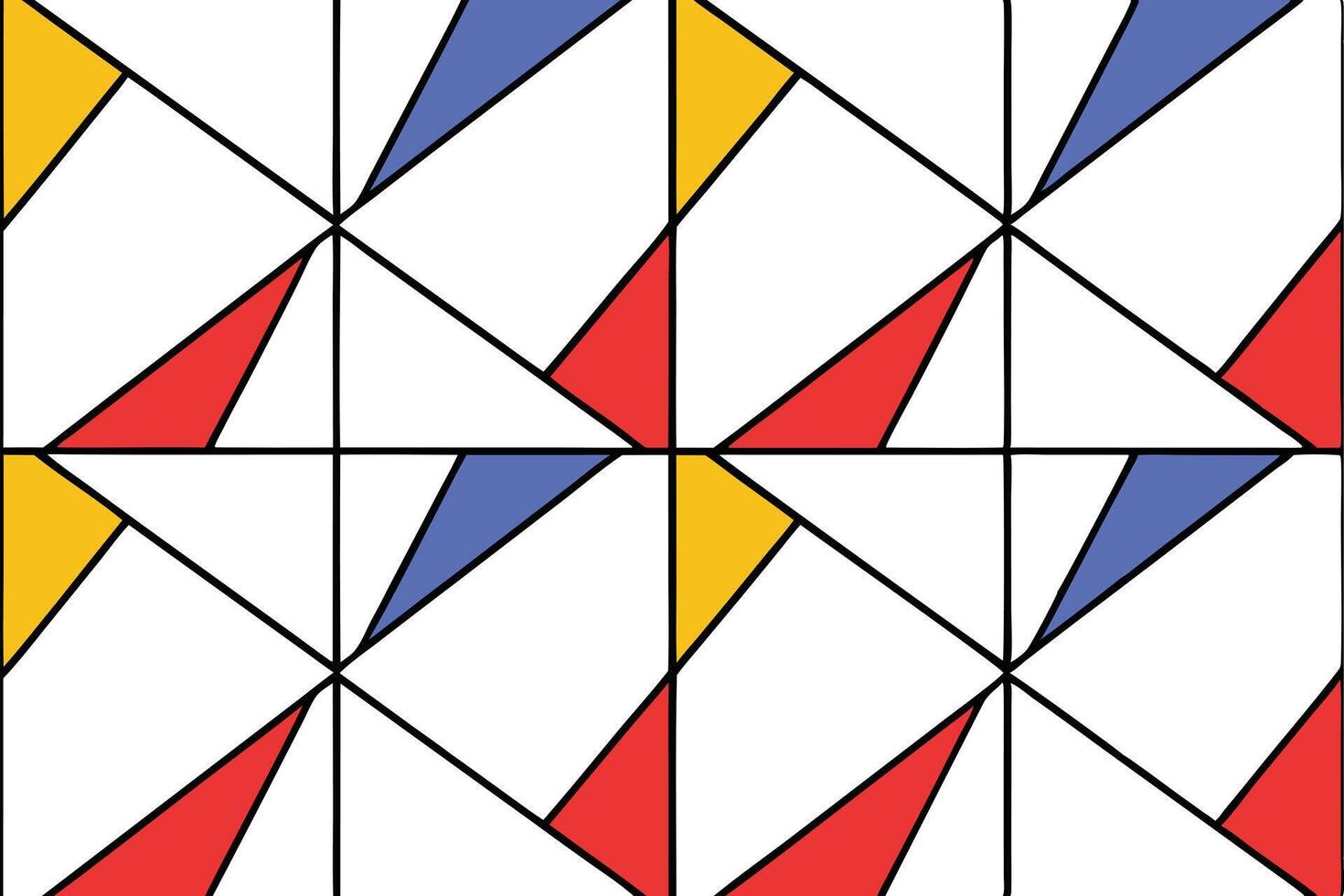 Geometric Abstract Colorful Triangles Pattern Design Art vector