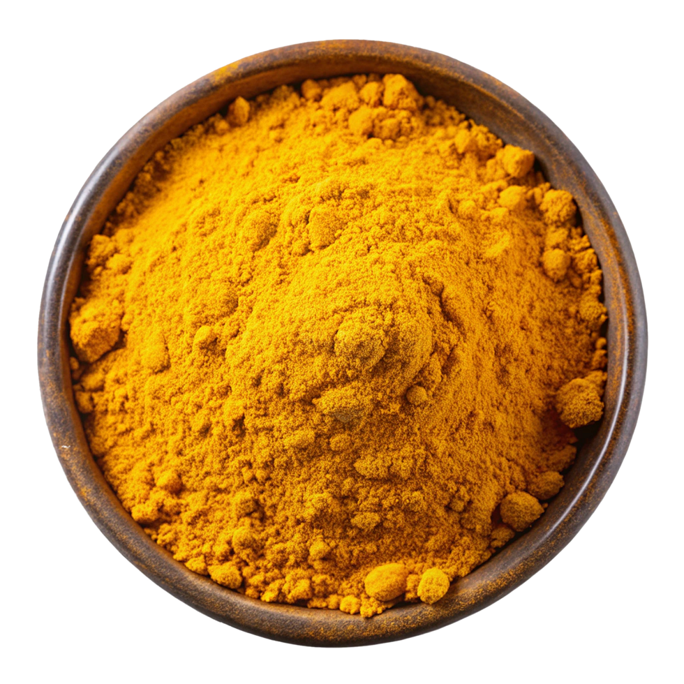 A Bowl of Aromatic Ground Turmeric Powder Indian Spice png