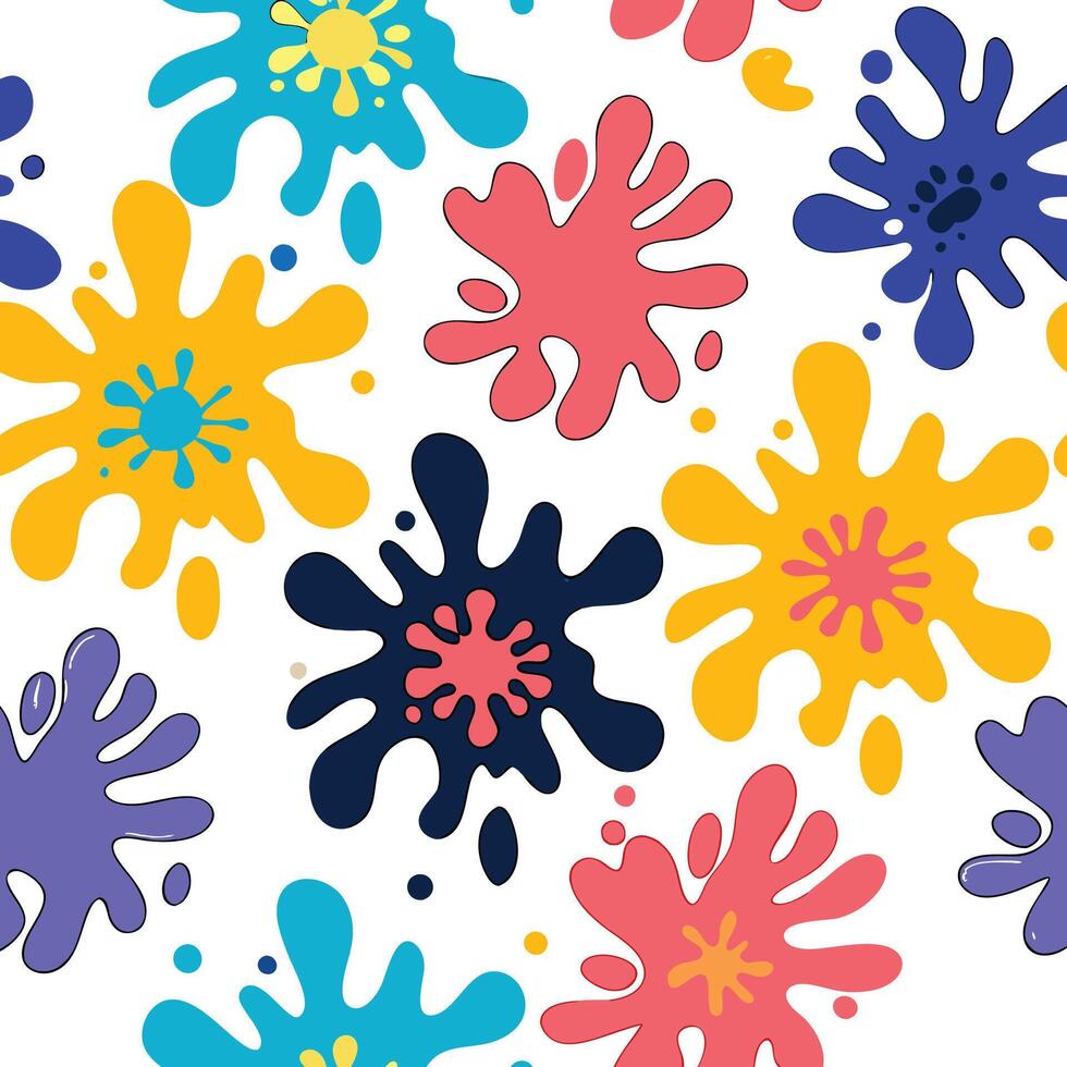 Colorful Paint Splatter Background Abstract Art Design vector