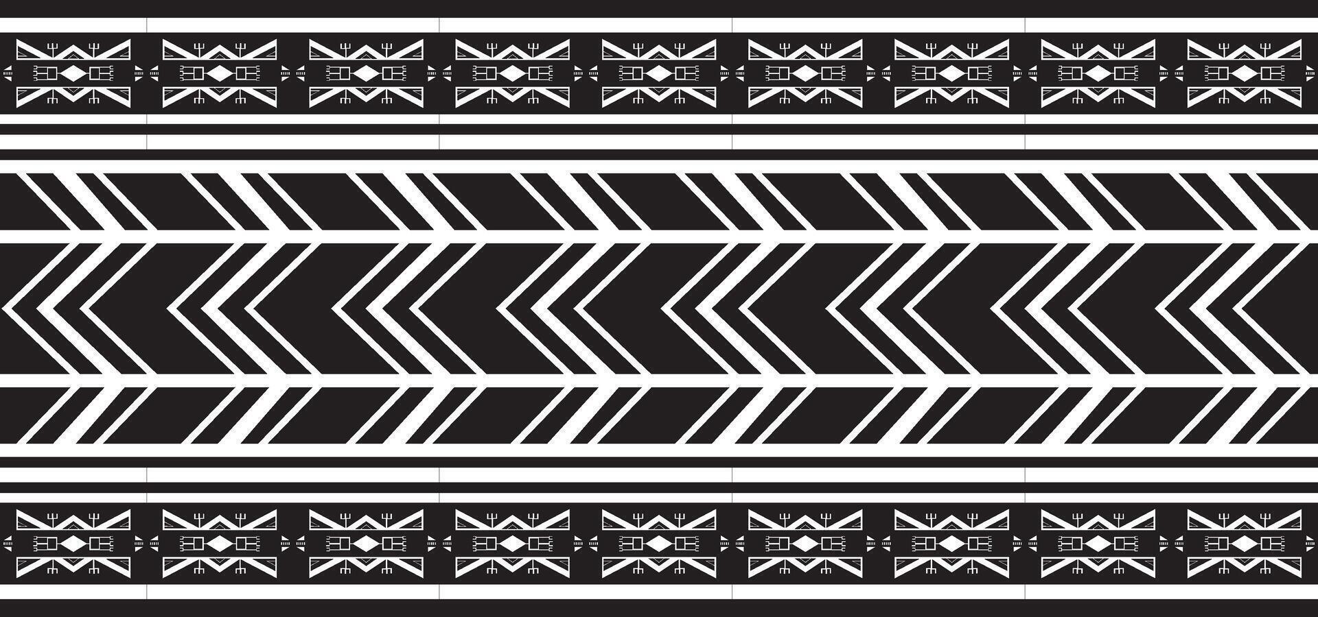 Native American monochrome seamless pattern. Endless black aztec, maya vector